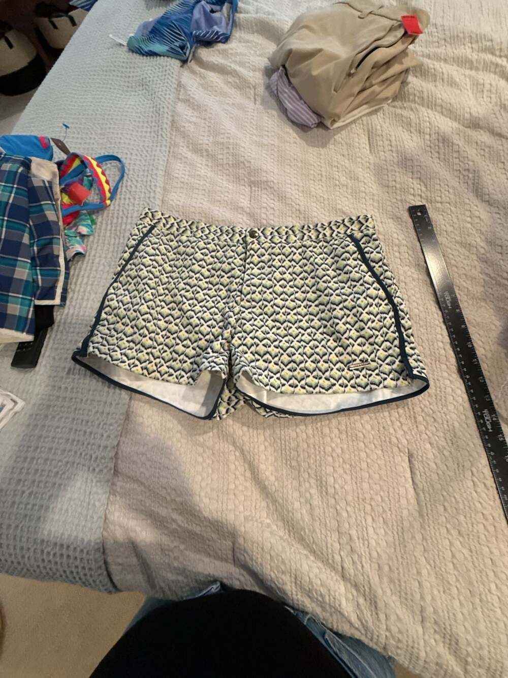 parke & ronen geometric pattern athletic shorts